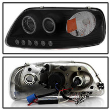 Load image into Gallery viewer, Spyder Projector Headlights Ford F150 (1997-2003) Expedition (1997-2002) 1PC with LED Halo / CCFL Halo / Light Bar / Light Bar Version 2 - with LED Halo - Black Alternate Image