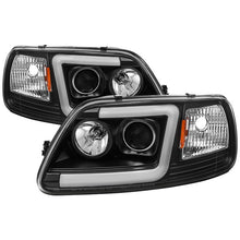 Load image into Gallery viewer, Spyder Projector Headlights Ford F150 (1997-2003) Expedition (1997-2002) 1PC with LED Halo / CCFL Halo / Light Bar / Light Bar Version 2 - Light Bar - Black Alternate Image