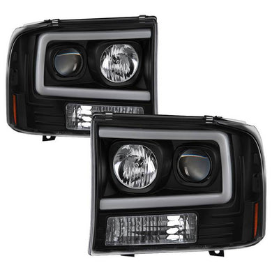 355.22 Spyder Projector Headlights F250 (99-04) Excursion (00-04) LED Light Bar - Black / Chrome / Smoke - Redline360