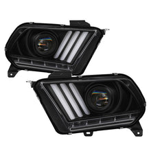 Load image into Gallery viewer, 442.22 Spyder Projector Headlights Ford Mustang (2013-2014) HID Model with Sequential Turn Signal - Black - Redline360 Alternate Image