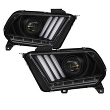 Load image into Gallery viewer, Spyder Projector Headlights Ford Mustang (2010-2014) Halogen Model with LED Sequential Turn Signals - Black - Default Title Alternate Image