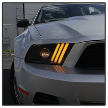 Load image into Gallery viewer, Spyder Projector Headlights Ford Mustang (2010-2014) Halogen Model with LED Sequential Turn Signals - Black - Default Title Alternate Image