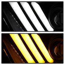Load image into Gallery viewer, Spyder Projector Headlights Ford Mustang (2010-2014) Halogen Model with LED Sequential Turn Signals - Black - Default Title Alternate Image