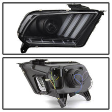 Load image into Gallery viewer, Spyder Projector Headlights Ford Mustang (2010-2012) HID with LED Sequential Turn Signals - Black - Default Title Alternate Image