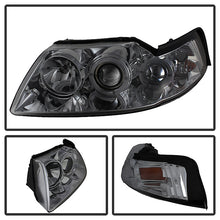 Load image into Gallery viewer, 205.00 Spyder Projector Headlights Ford Mustang (1999-2004) with LED Halo - Black / Black Smoke / Chrome / Smoke - Redline360 Alternate Image