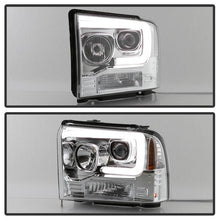 Load image into Gallery viewer, Spyder Projector LED Headlights Ford F250 F350 F450 Super Duty (2005-2007) Standard Style - Standard Style with LED Halo -Black Alternate Image