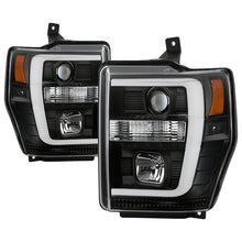 Load image into Gallery viewer, Spyder Projector Headlights Ford F250 F350 F450 Super Duty (08-10) High-Power LED Module Equipped / Halogen Style - High-Power LED Module Equipped - Black Alternate Image