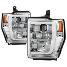 Load image into Gallery viewer, Spyder Projector Headlights Ford F250 F350 F450 Super Duty (08-10) High-Power LED Module Equipped / Halogen Style - High-Power LED Module Equipped - Chrome Alternate Image