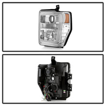 Load image into Gallery viewer, Spyder Projector Headlights Ford F250 F350 F450 Super Duty (08-10) High-Power LED Module Equipped / Halogen Style - High-Power LED Module Equipped - Black Alternate Image