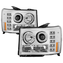 Load image into Gallery viewer, 497.74 Spyder Projector Headlights GMC Sierra 1500/2500/3500/2500 HD/3500 HD (07-13) Denali (08-13) - Platinum / Standard Series w/ LED Halo / Light Bar DRL - Redline360 Alternate Image