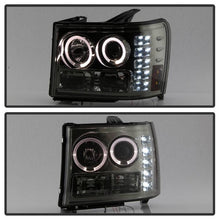 Load image into Gallery viewer, 497.74 Spyder Projector Headlights GMC Sierra 1500/2500/3500/2500 HD/3500 HD (07-13) Denali (08-13) - Platinum / Standard Series w/ LED Halo / Light Bar DRL - Redline360 Alternate Image