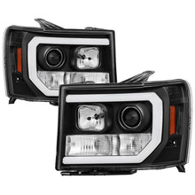 Load image into Gallery viewer, 497.74 Spyder Projector Headlights GMC Sierra 1500/2500/3500/2500 HD/3500 HD (07-13) Denali (08-13) - Platinum / Standard Series w/ LED Halo / Light Bar DRL - Redline360 Alternate Image