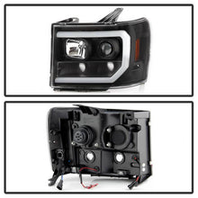 Load image into Gallery viewer, 497.74 Spyder Projector Headlights GMC Sierra 1500/2500/3500/2500 HD/3500 HD (07-13) Denali (08-13) - Platinum / Standard Series w/ LED Halo / Light Bar DRL - Redline360 Alternate Image
