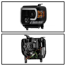 Load image into Gallery viewer, Spyder Projector Headlights GMC Sierra 1500 (2014-2015) 2500 3500 (2015) w/ Light Bar DRL - Without LED DRL-Black Alternate Image