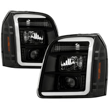 Load image into Gallery viewer, Spyder V2 Projector Headlights GMC Yukon (2007-2014 ) w/ LED Light Bar DRL - Black or Chrome - Black Alternate Image