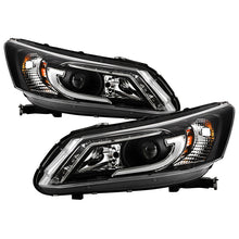 Load image into Gallery viewer, 407.42 Spyder Projector Headlights Honda Accord 4Dr (2013-2015) with Ligtht Bar DRL - Black - Redline360 Alternate Image