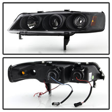 Load image into Gallery viewer, 205.00 Spyder Projector Headlights Honda Accord (1994-1997) 1PC with LED Halo - Amber Reflector - Black - Redline360 Alternate Image