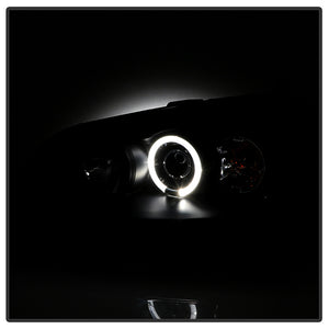 212.54 Spyder Projector Headlights Honda Civic 2/4Dr (2001-2003) with LED Halo - Black - Redline360