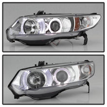 Load image into Gallery viewer, 219.50 Spyder Projector Headlights Honda Civic Coupe (2006-2008) with LED Halo - Black / Chrome - Redline360 Alternate Image