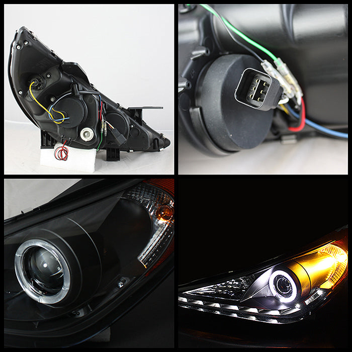 Spyder Projector Headlights Hyundai Sonata (2011-2013) with - LED Halo ...