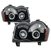 Load image into Gallery viewer, 297.22 Spyder Projector Headlights Jeep Grand Cherokee (2008-2010) with LED Halo - Black - Redline360 Alternate Image