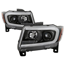 Load image into Gallery viewer, 365.66 Spyder Projector Headlights Jeep Grand Cherokee (2011-2013) Light Bar Halogen Model - Black / Chrome - Redline360 Alternate Image