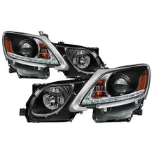 Load image into Gallery viewer, Spyder Projector Headlights Lexus GS300 GS350 GS450 GS460 (06-11) w/ DRL LED - Black / Smoke - DRL LED - Black Alternate Image