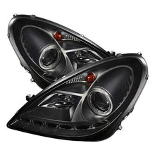 Load image into Gallery viewer, Spyder Projector Headlights Mercedes Benz SLK (2005-2010) with DRL for - Halogen / HID Type only - Halogen Model - Black Alternate Image