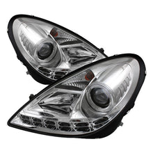 Load image into Gallery viewer, Spyder Projector Headlights Mercedes Benz SLK (2005-2010) with DRL for - Halogen / HID Type only - Halogen Model - Chrome Alternate Image