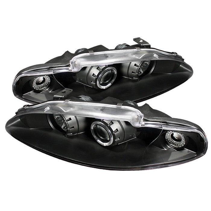 Spyder Projector Headlights Mitsubishi Eclipse (1995-1996) with LED Ha
