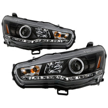 Load image into Gallery viewer, 321.58 Spyder Projector Headlights Mitsubishi Lancer / EVO 10 X (08-17) LED Halo and DRL - Redline360 Alternate Image