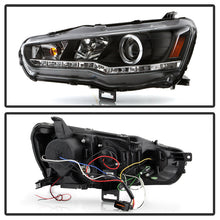 Load image into Gallery viewer, 321.58 Spyder Projector Headlights Mitsubishi Lancer / EVO 10 X (08-17) LED Halo and DRL - Redline360 Alternate Image