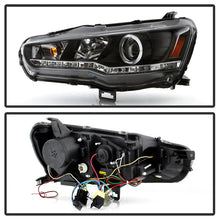 Load image into Gallery viewer, 321.58 Spyder Projector Headlights Mitsubishi Lancer / EVO 10 X (08-17) LED Halo and DRL - Redline360 Alternate Image