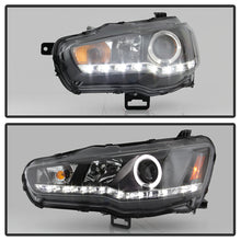 Load image into Gallery viewer, 321.58 Spyder Projector Headlights Mitsubishi Lancer / EVO 10 X (08-17) LED Halo and DRL - Redline360 Alternate Image