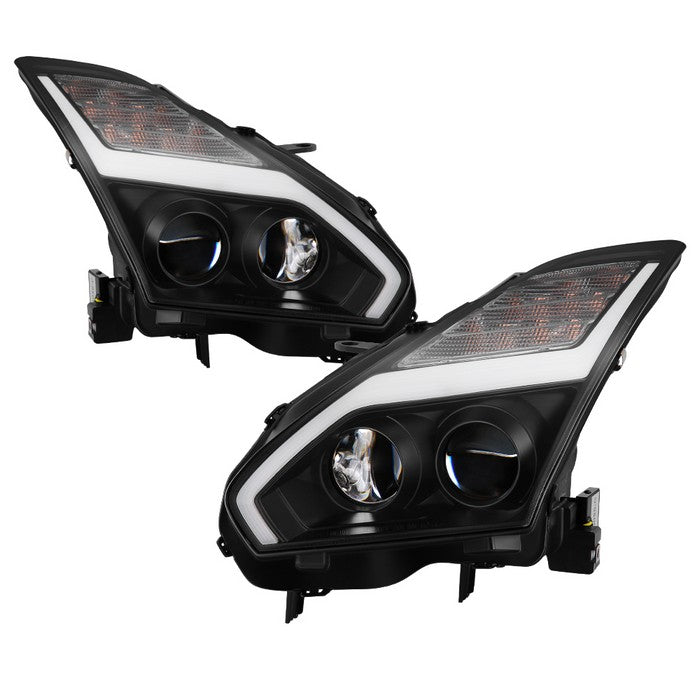 pension Den anden dag Byblomst Spyder Projector Headlights Nissan GTR R35 (2009-2014) Black w/ LED DR –  Redline360