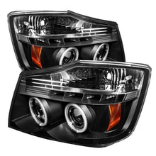 Load image into Gallery viewer, 316.94 Spyder Projector Headlights Nissan Titan (2004-2015) Armada (2004-2007) with CCFL Halo / Version 2 Style / LED Halo - Redline360 Alternate Image