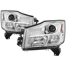 Load image into Gallery viewer, 316.94 Spyder Projector Headlights Nissan Titan (2004-2015) Armada (2004-2007) with CCFL Halo / Version 2 Style / LED Halo - Redline360 Alternate Image