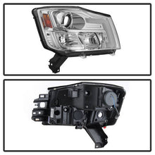 Load image into Gallery viewer, 316.94 Spyder Projector Headlights Nissan Titan (2004-2015) Armada (2004-2007) with CCFL Halo / Version 2 Style / LED Halo - Redline360 Alternate Image