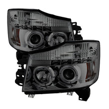 Load image into Gallery viewer, 316.94 Spyder Projector Headlights Nissan Titan (2004-2015) Armada (2004-2007) with CCFL Halo / Version 2 Style / LED Halo - Redline360 Alternate Image