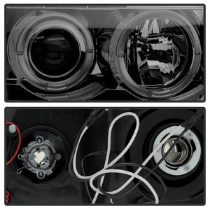 316.94 Spyder Projector Headlights Nissan Titan (2004-2015) Armada (2004-2007) with CCFL Halo / Version 2 Style / LED Halo - Redline360