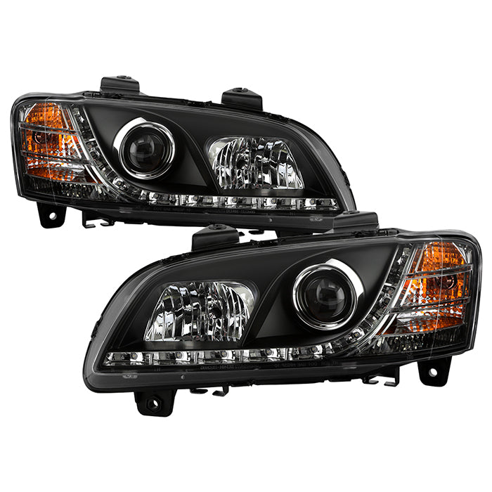 270.54 Spyder Projector Headlights Pontiac G8 (2008-2009) with DRL - Black - Redline360