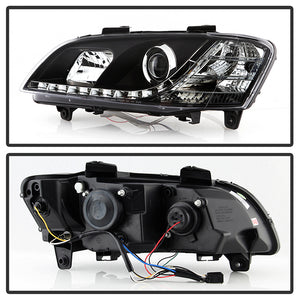 270.54 Spyder Projector Headlights Pontiac G8 (2008-2009) with DRL - Black - Redline360