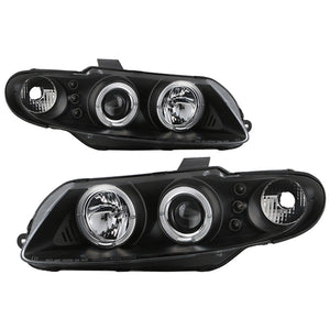 319.08 Spyder Projector Headlights Pontiac GTO (2004-2006) with LED Halo - Black / Chrome / Smoke - Redline360