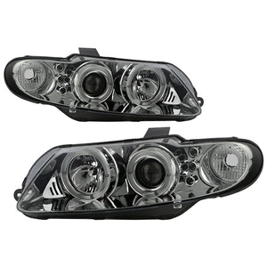 319.08 Spyder Projector Headlights Pontiac GTO (2004-2006) with LED Halo - Black / Chrome / Smoke - Redline360