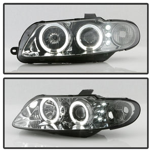 319.08 Spyder Projector Headlights Pontiac GTO (2004-2006) with LED Halo - Black / Chrome / Smoke - Redline360