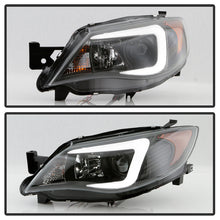 Load image into Gallery viewer, Spyder Projector Headlights Subaru Impreza &amp; WRX (2008-2014) w/ LED Light Bar - Cars w/ OEM HID - Black Alternate Image