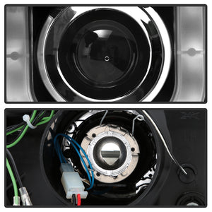 384.80 Spyder Projector Headlights Toyota FJ Cruiser (2007-2014) Halogen Model with 3D DRL LED - Black - Redline360