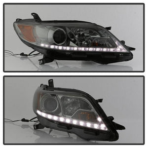 359.28 Spyder Projector Headlights Toyota Sienna (2011-2017) Halogen Model with DRL LED- Black / Smoke - Redline360