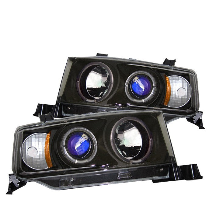 211.38 Spyder Projector Headlights Scion XB (2003-2007) with LED Halo - Black - Redline360