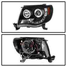 Load image into Gallery viewer, Spyder Projector Headlights Toyota Tacoma 2nd Gen (2005-2011) with - High Power LED / CCFL Halo / LED Halo / DRL - High Power LED - Black Alternate Image